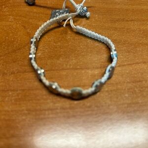 Chic Silver and Cream Women's Bracelet